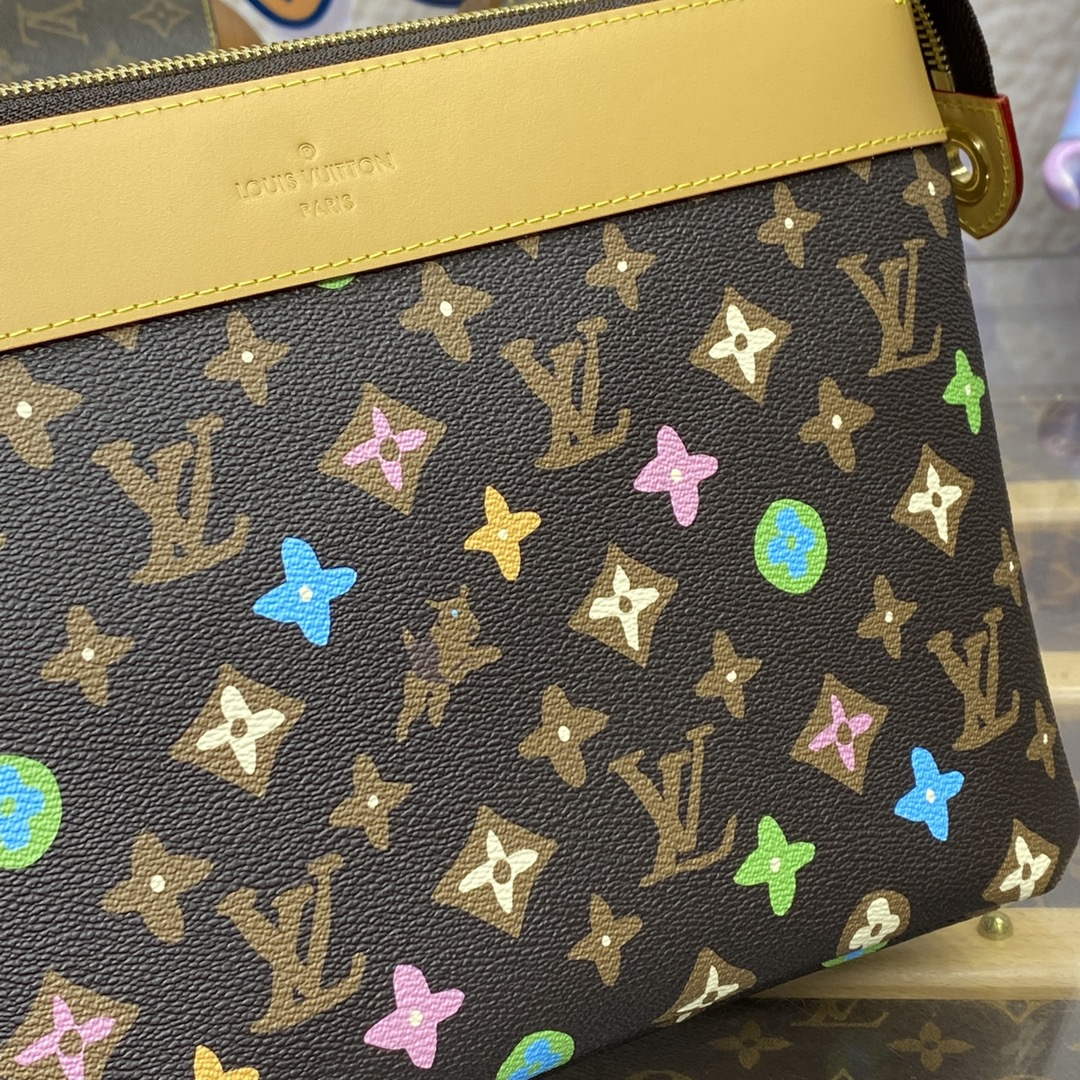 LV M83568 Louis Vuitton Pochette Voyage Souple Chocolate - Default Title - View 5