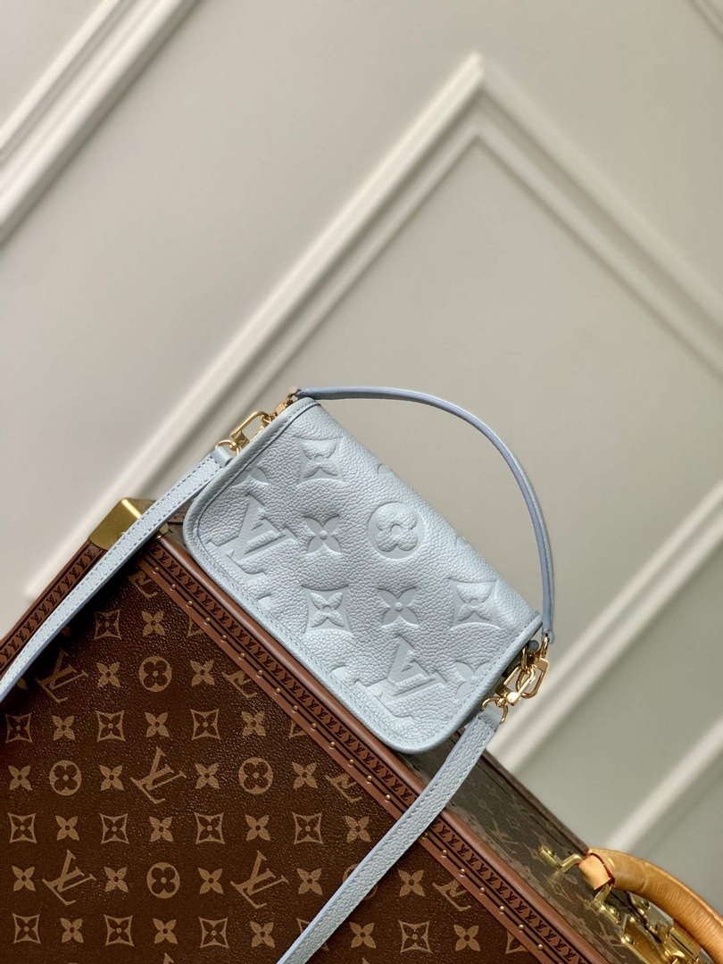 LV M83592 Louis Vuitton Nano Diane Bag Monogram Empreinte leather Olympe Blue - Default Title - View 3