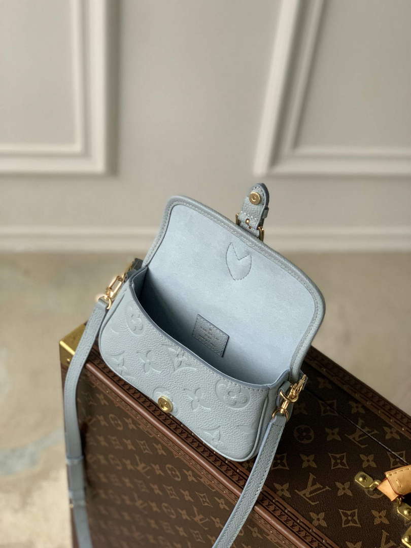 LV M83592 Louis Vuitton Nano Diane Bag Monogram Empreinte leather Olympe Blue