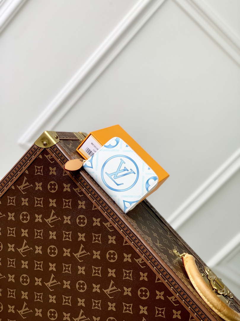 LV M83658 Louis Vuitton LV By The Pool Zippy Coin Purse Other Monogram Canvas Blue - Default Title - View 1