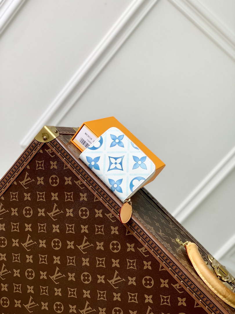 LV M83658 Louis Vuitton LV By The Pool Zippy Coin Purse Other Monogram Canvas Blue