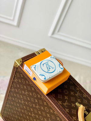 LV M83658 Louis Vuitton LV By The Pool Zippy Coin Purse Other Monogram Canvas Blue - Default Title - View 3