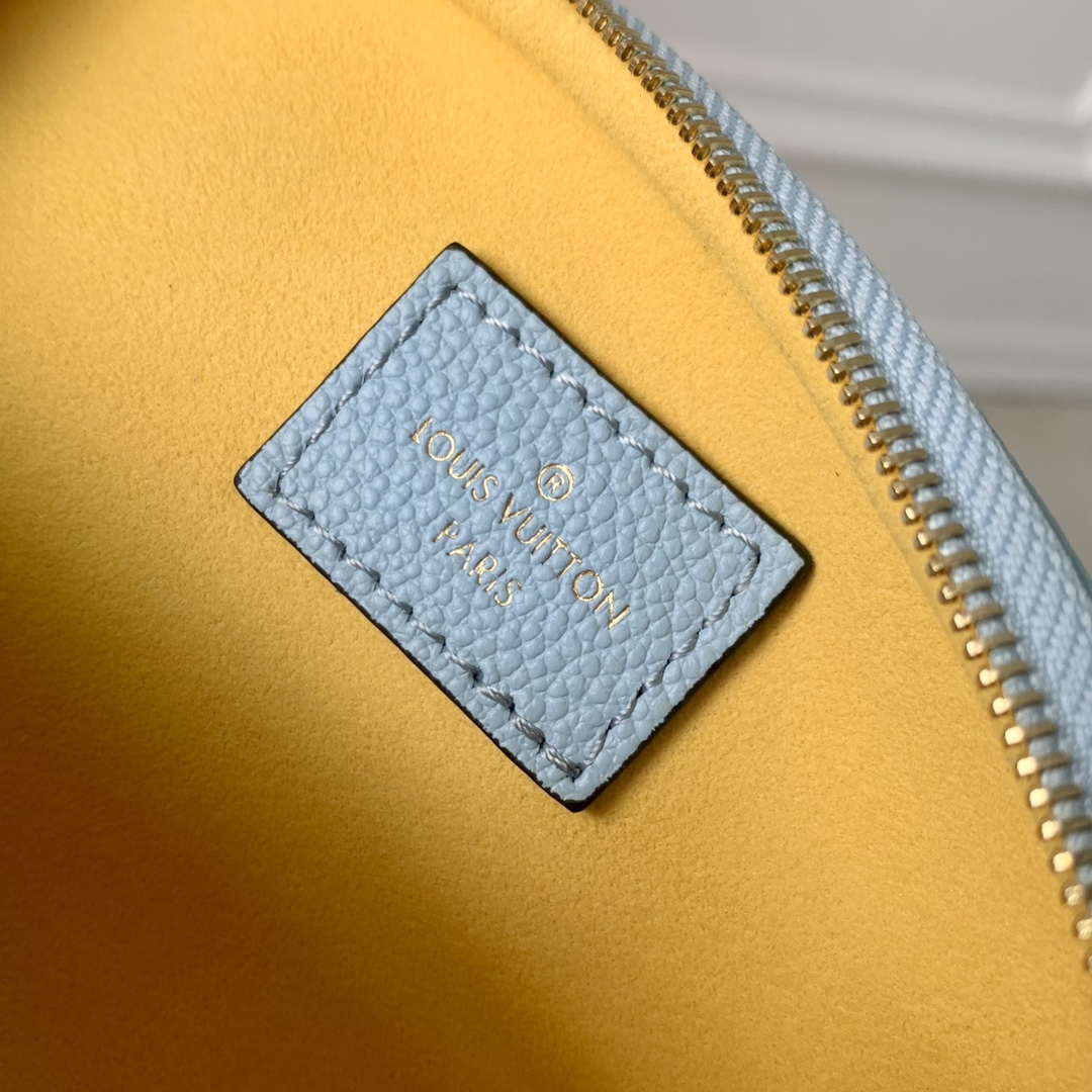 LV M83694 Louis Vuitton Mini Bumbag Monogram Empreinte Blue with Yellow