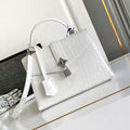 LV M84714 Louis Vuitton Crocodile pattern MM White