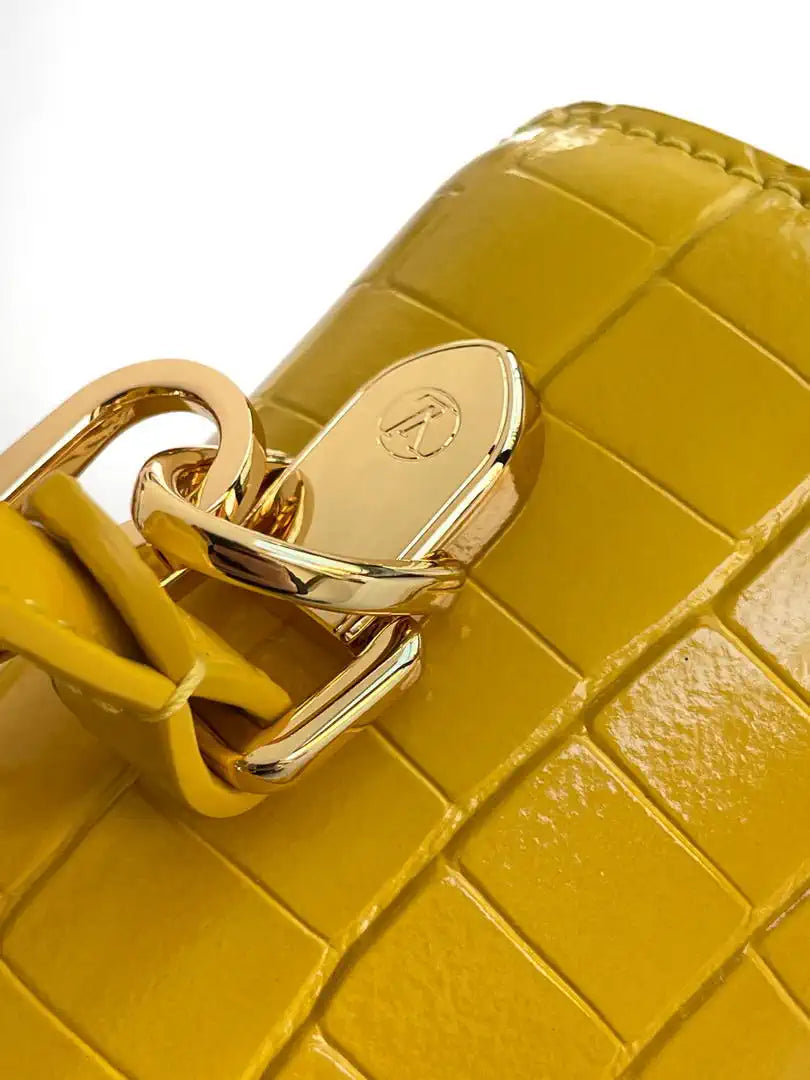 LV M84714 Louis Vuitton Crocodile pattern MM Yellow