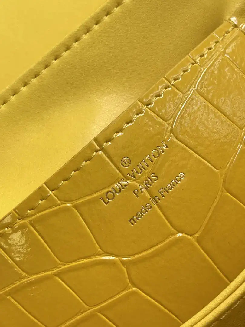 LV M84714 Louis Vuitton Crocodile pattern MM Yellow