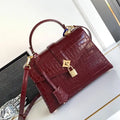 LV M84714 Louis Vuitton Crocodile pattern Wine Red