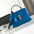 LV M84714 Louis Vuitton Crocodile pattern MM Blue