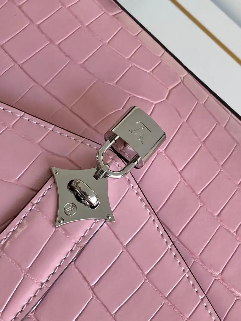 LV M84714 Louis Vuitton Crocodile pattern Pink