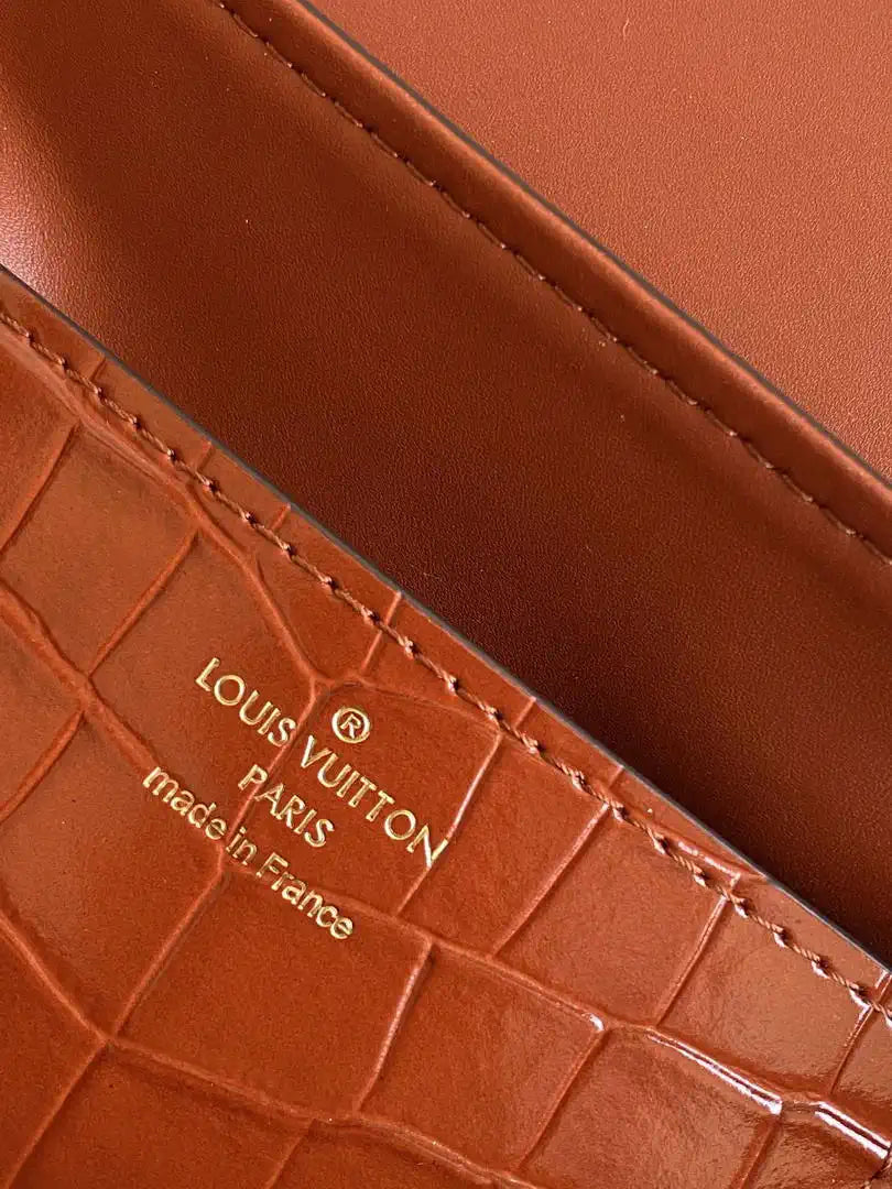 LV M84714 Louis Vuitton Crocodile pattern MM Brown