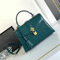 LV M84714 Louis Vuitton Crocodile pattern MM Turquoise