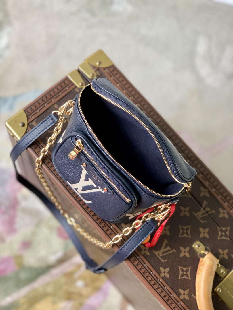 LV M85636 Louis Vuitton Mini Bumbag Navy Blue / Cream - Default Title - View 9