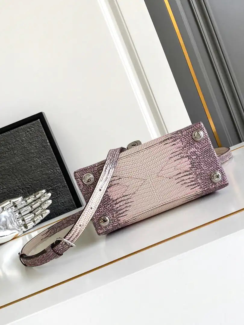 LV M87094 Louis Vuitton lizard leather BB Gradient pink