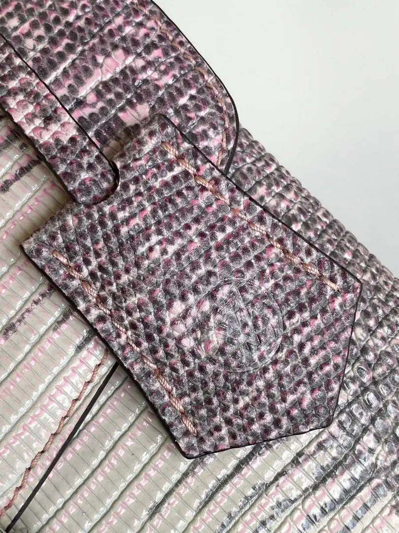 LV M87094 Louis Vuitton lizard leather BB Gradient pink