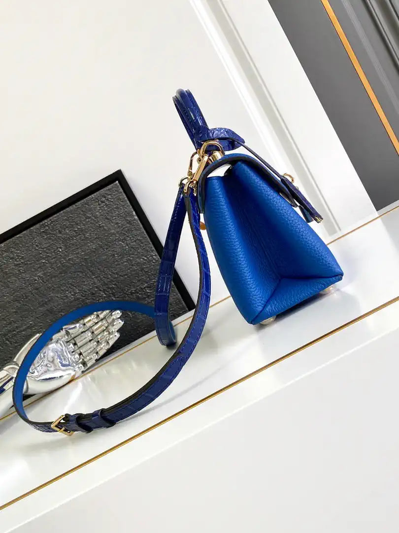 LV M86012 Louis Vuitton Leather Rose Des Vents Mini Blue