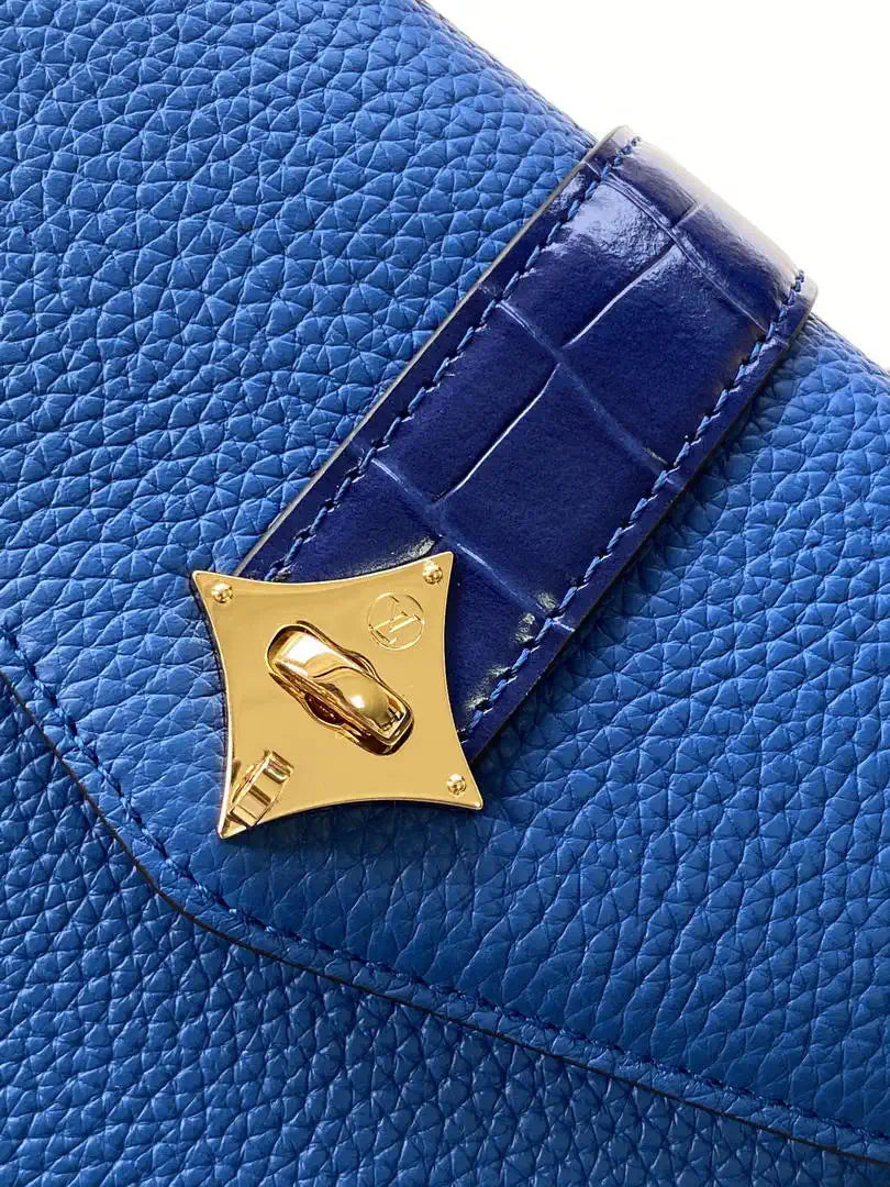 LV M86012 Louis Vuitton Leather Rose Des Vents Mini Blue