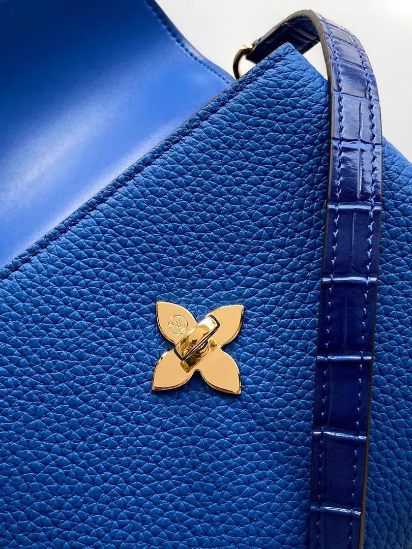 LV M86012 Louis Vuitton Leather Rose Des Vents Mini Blue