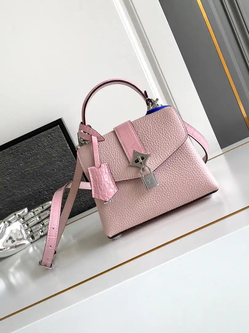 LV M86012 Louis Vuitton Leather Rose Des Vents Mini Pink