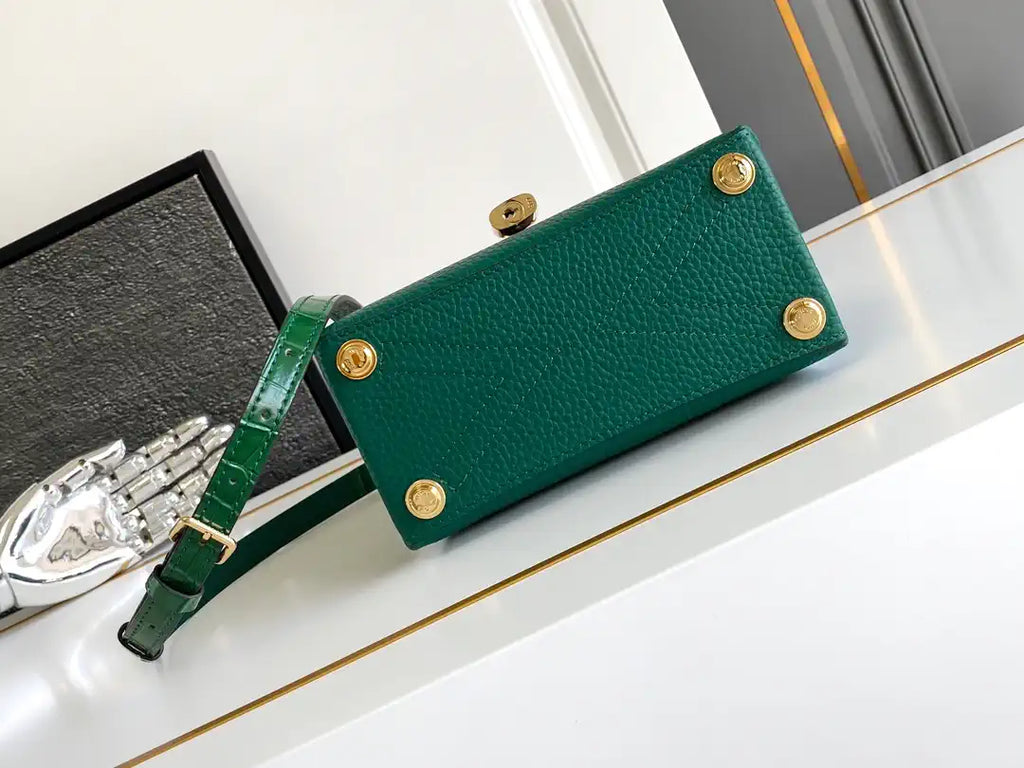 LV M86012 Louis Vuitton Leather Rose Des Vents Mini Green
