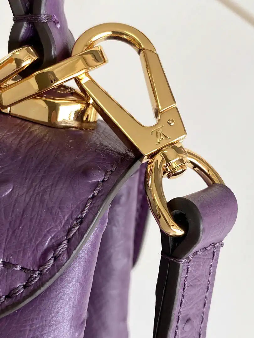 LV M87106 Louis Vuitton Ostrich Rose Des Vents Mini Purple