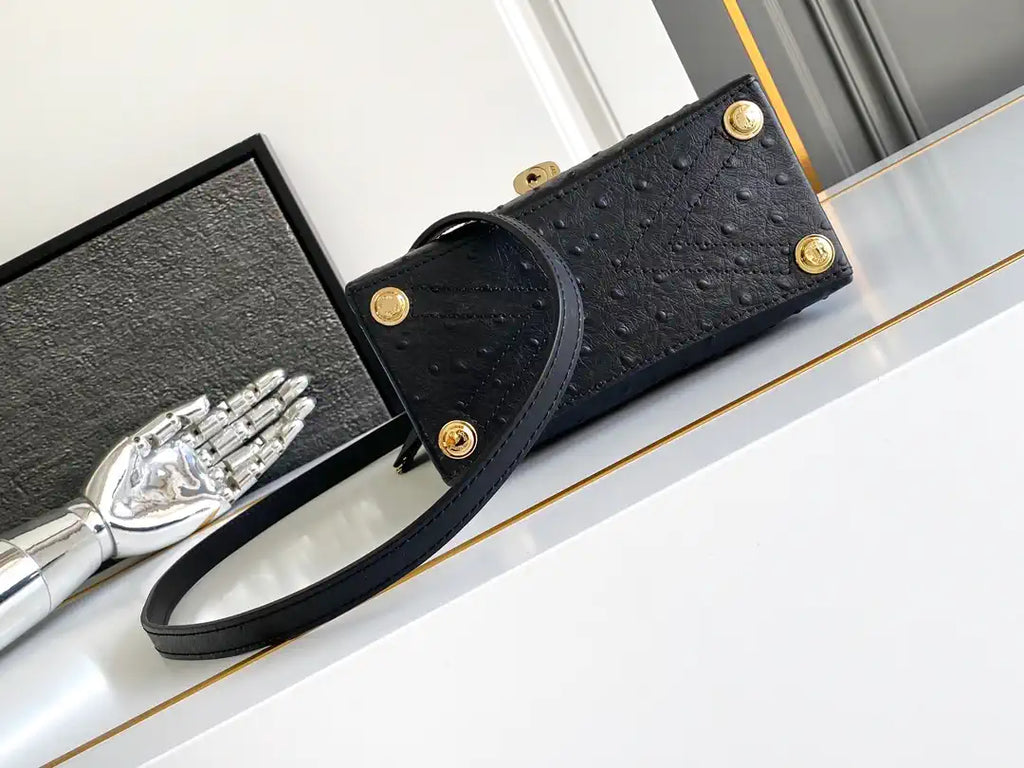 LV M87106 Louis Vuitton Ostrich Rose Des Vents Mini Black