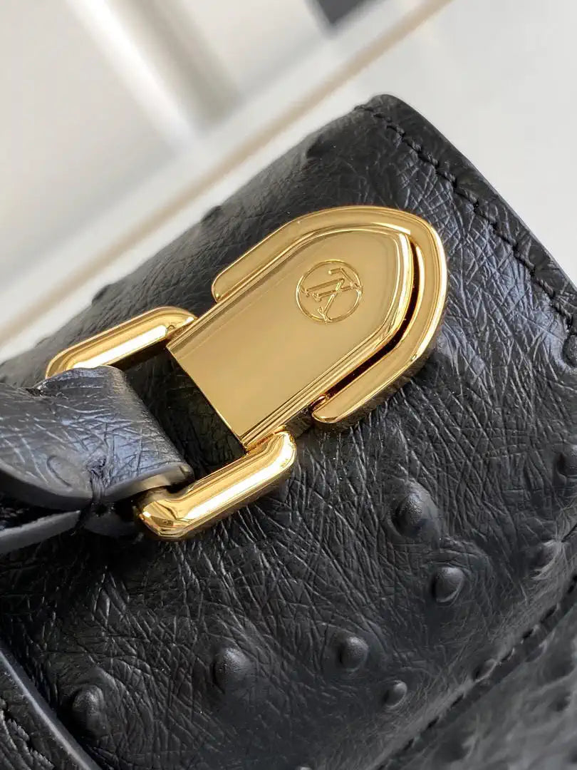 LV M87106 Louis Vuitton Ostrich Rose Des Vents Mini Black