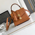 LV M87106 Louis Vuitton Ostrich Rose Des Vents Mini Brown