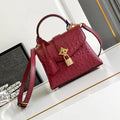 LV M87106 Louis Vuitton Ostrich Rose Des Vents Mini Wine Red