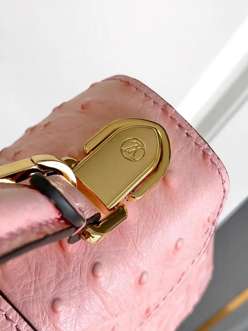 LV M87106 Louis Vuitton Ostrich Rose Des Vents Mini Pink
