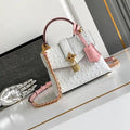 LV M87106 Louis Vuitton Ostrich Rose Des Vents Mini White