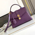 LV M87107 Louis Vuitton Ostrich Rose Des Vents MM Purple