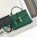 LV M87107 Louis Vuitton Ostrich Rose Des Vents MM Green