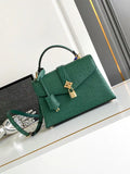 LV M87107 Louis Vuitton Ostrich Rose Des Vents MM Green