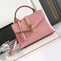 LV M87107 Louis Vuitton Ostrich Rose Des Vents MM Pink