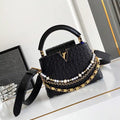 LV M87312 Louis Vuitton Ostrich Capucines Mini Black