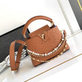 LV M87312 Louis Vuitton Ostrich Capucines Mini Brown