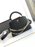 LV M87313 Louis Vuitton Ostrich Capucines BB Black