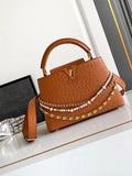 LV M87313 Louis Vuitton Ostrich Capucines BB Brown