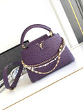 LV M87313 Louis Vuitton Ostrich Capucines BB Purple