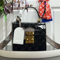 LV M90375 Louis Vuitton Spring Street Monogram Vernis Bag M90514 Black - Voguebags