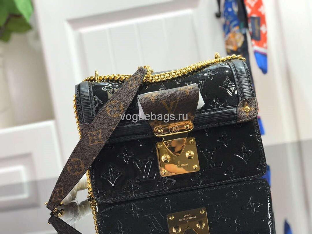 LV M90516 Louis Vuitton Wynwood Monogram Vernis Bag M90566 Black - Voguebags
