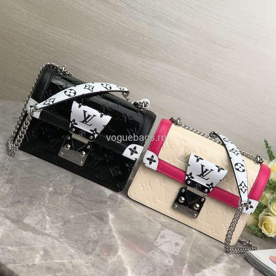 Louis Vuitton M90516 LV Wynwood Monogram Vernis Bag M90566 Black and  White - Voguebags
