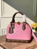 LV M90583 Louis Vuitton Alma BB Monogram Bag M90584 Pink - Voguebags