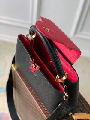 LV M94755 Louis Vuitton Capucines BB Handbag Black Rose Berlingot - Default Title - View 8