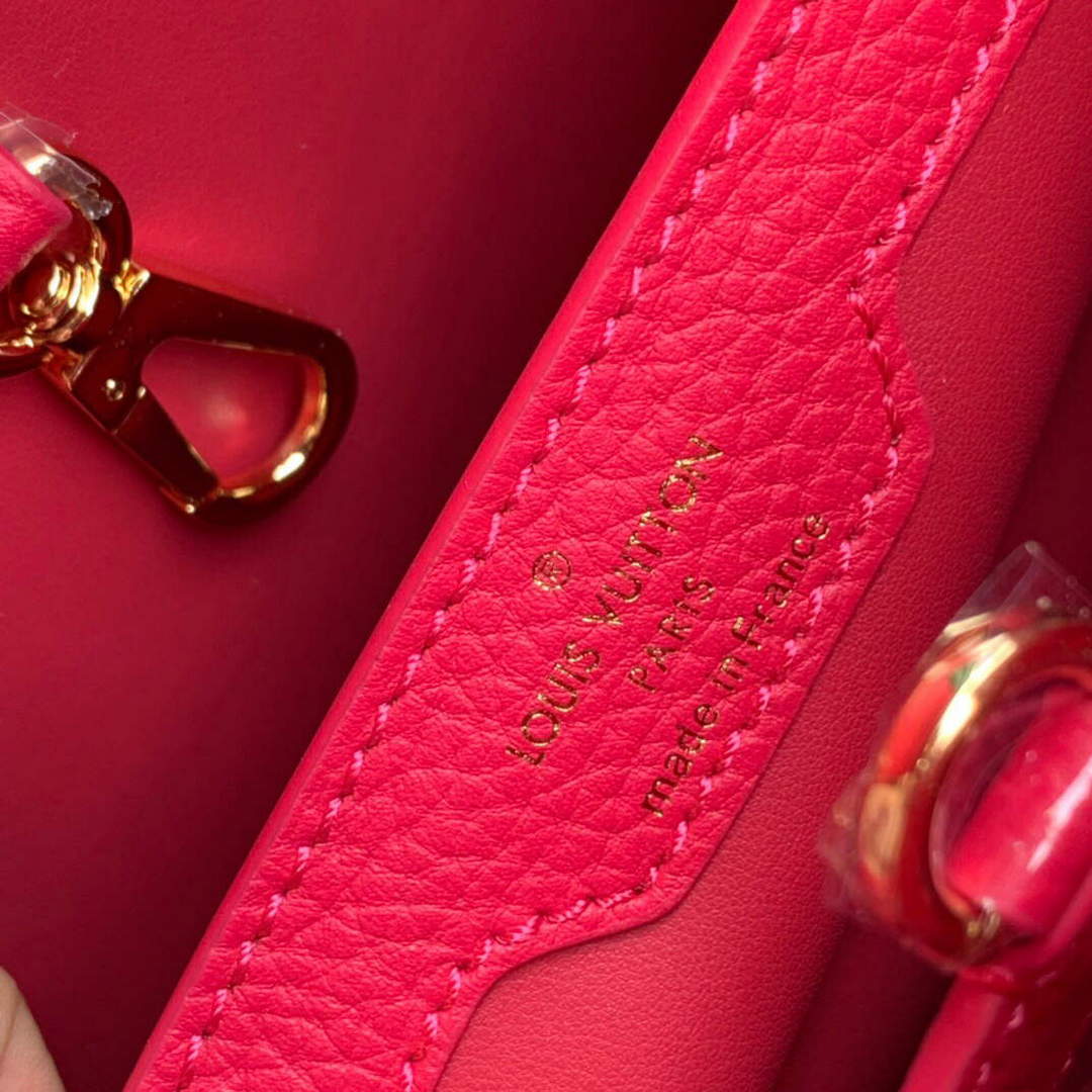 LV M94755 Louis Vuitton Capucines BB Handbag Black Rose Berlingot - Default Title - View 9