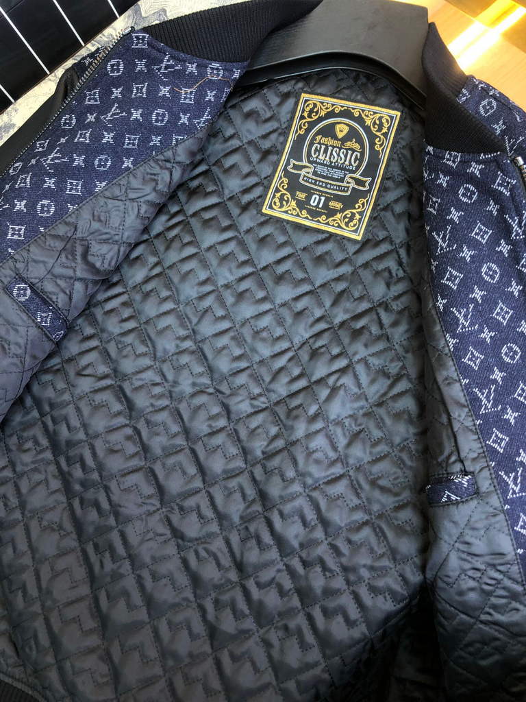LV Men's Designer Leather Jacket Louis Vuitton Coat Outerwear 38201