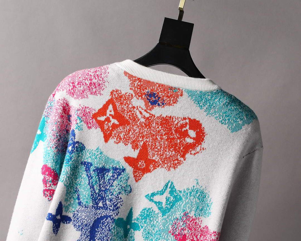 LV Men's Sweaters Designer Louis Vuitton Sweaters and Cardigans Clothing 36003 White