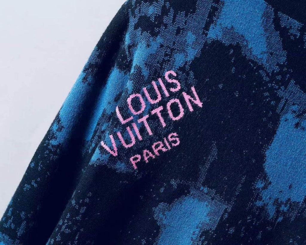 LV Men's Sweaters Designer Louis Vuitton Sweaters and Cardigans Clothing 36004 Blue