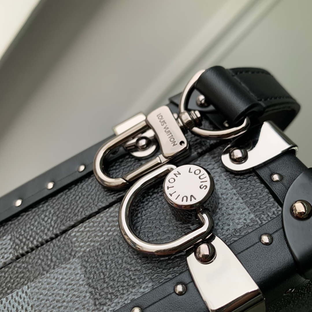 LV N00059 Louis Vuitton Handle Trunk Bag Black