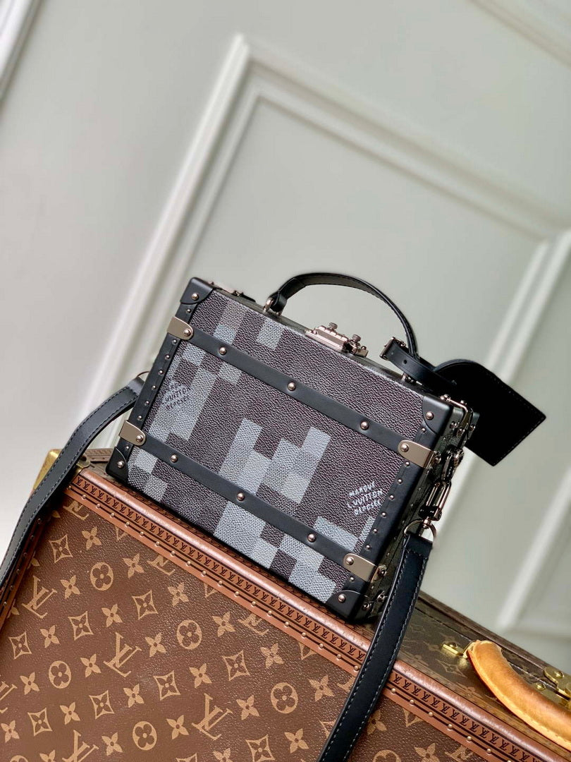 LV N00059 Louis Vuitton Handle Trunk Bag Black
